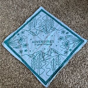 Teal and Light Blue Adventure Bandana